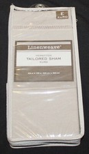 NEW LinenWeave Hemstitch Euro Pillow Sham 26" X 26" - Gray