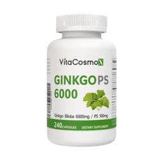 VitaCosmoX Ginkgo Biloba Phosphatidylserine 6000mg Supplement Memory Support 240