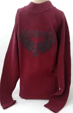 Harley Davidson PACE STAR Mock Turtleneck Embroidered Wings Chest42in Womens S