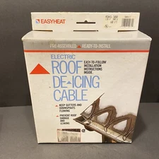 New Easy Heat 60 Ft. Electric ROOF & GUTTER De-Icing Cable Kit Clips & Spacers