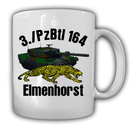 Filiżanka 3. PzBtl 164 Elmenhorst Leopard 2A6 Pancerny herb Jednostka Leo #16081 - Zdjęcie 1 z 1
