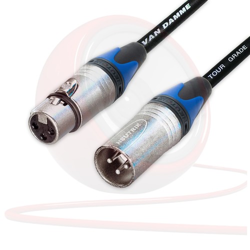 Cable de micrófono equilibrado Van Damme. Cables Neutrik XLR a XLR. Botas de color AZUL. - Imagen 3 de 10