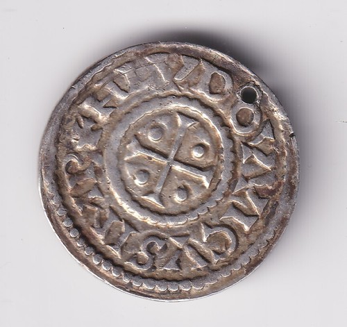 Münze Silber Mittelalter Frankreich Xpistano Religio in vz gelocht nsw-leipzig - 第 2/2 張圖片