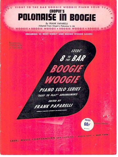 FRANK PAPARELLI Piano SOLO Sheet Music CHOPIN'S POLONAISE IN BOOGIE 1945