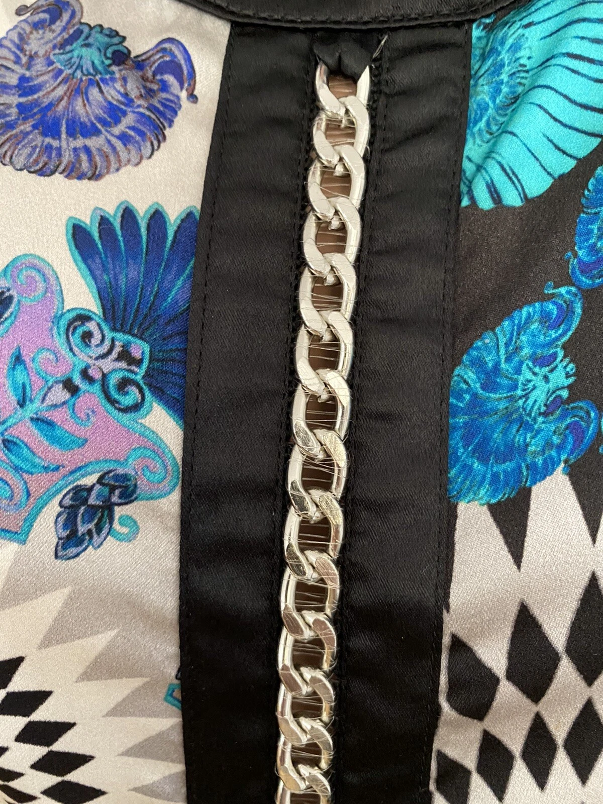 ABITO VERSACE JEANS SETA AUTENTICO MADE IN ITALY NUOVO $625 Taglia:8 ❤️