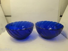 Duralex Bormioli Rocco Desert/Cereal Bowl, Swirl Pattern, 2 Count (Used/EUC)