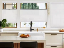 No Screw Installation Clearance Sale Blackout White Cellular Blinds Honeycomb