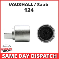 MASTER LOCKING WHEEL SECURITY NUT BOLT REMOVER KEY SOCKET 124 FOR VAUXHALL SAAB
