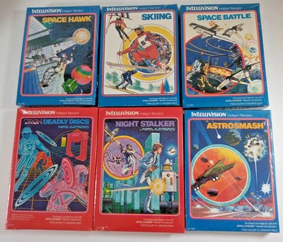 Intellivision Spiele Konvolut Boxed Factory Sealed New Old Stock Tron Hawk Stalker