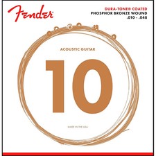 Fender 860XL Phosphor Bronze Duratone Coated Extra Light Acoustic Guitar Strings