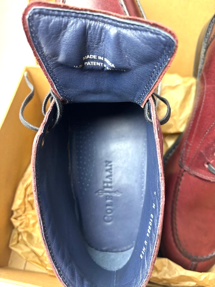 Bota Chukka Cole Haan Air Harrison Burgandy Para Hombre Estilo C10864 8M Nueva Foto 4 de 4