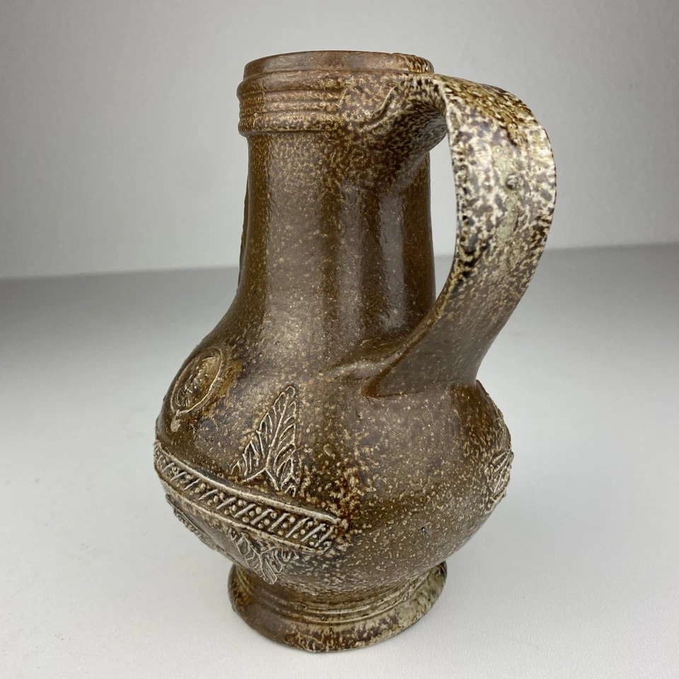 Alter Bartmannskrug Bartmannkrug Bellarmine Krug Frechen Köln Antik selten 16.17 - Bild 4 von 4