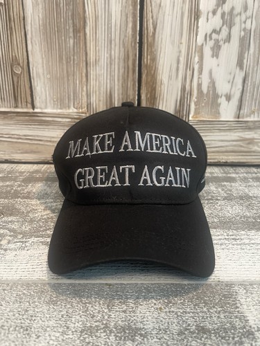 Make America Great Again Black And Gray Hat Never Surrender Hook And Loop New - Picture 1 of 6