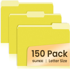 File Folders, 150 Pack Manilla Folders 8.5 X 11, Colored File Folders Home Offic