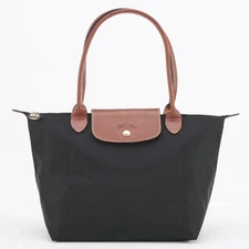 New Longchamp Le Pliage Handbag Recycled canvas Black size L