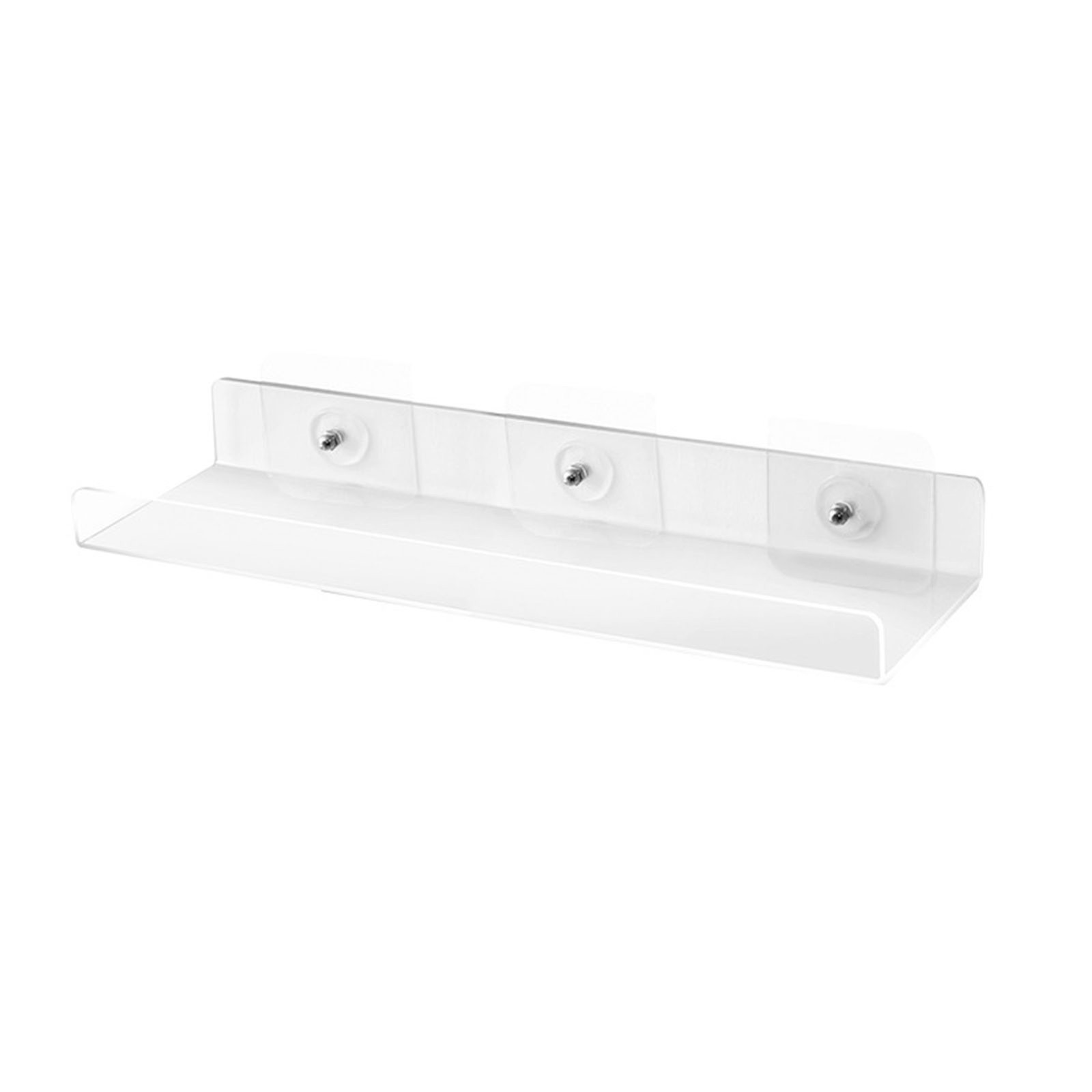 New Wall Mount Storage Shelf Self Adhesive Clear Acrylic Multipurpose Shower