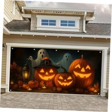 Halloween Garage Door Cover 13x6ft Polyester Backdrop