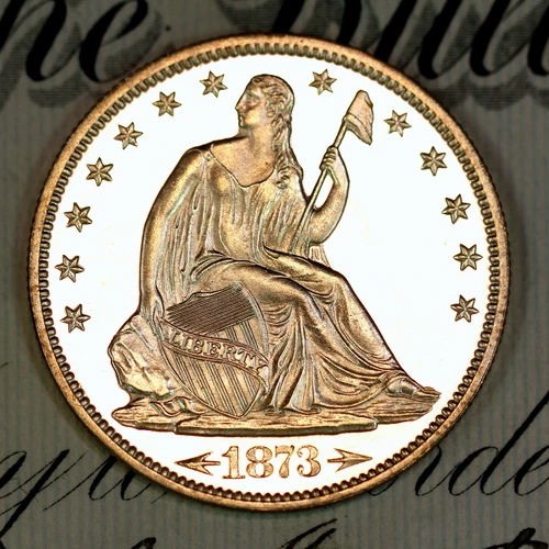 * 1873 ARROWS ULTRA DCAM * PRISTINE++ GEM PROOF SEATED LIBERTY HALF-DOLLAR *