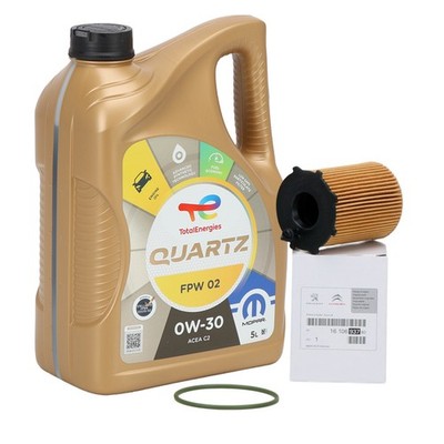 5L ORIGINAL Mopar TOTAL QUARTZ FPW 02 0W-30 Motoröl + Ölfilter 1.6 HDi / BlueHDi