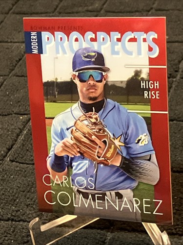 /5 Carlos Colmenarez 2023 Bowman #MP-18 TRUE RED REFRACTOR - MODERN PROSPECTS - Picture 3 of 5