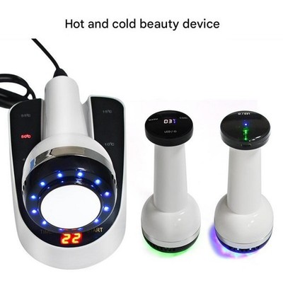 3 in 1 Hot Cold Hammer Cryotherapy Facial Massager LED Photon Skin Rejuvenation 
