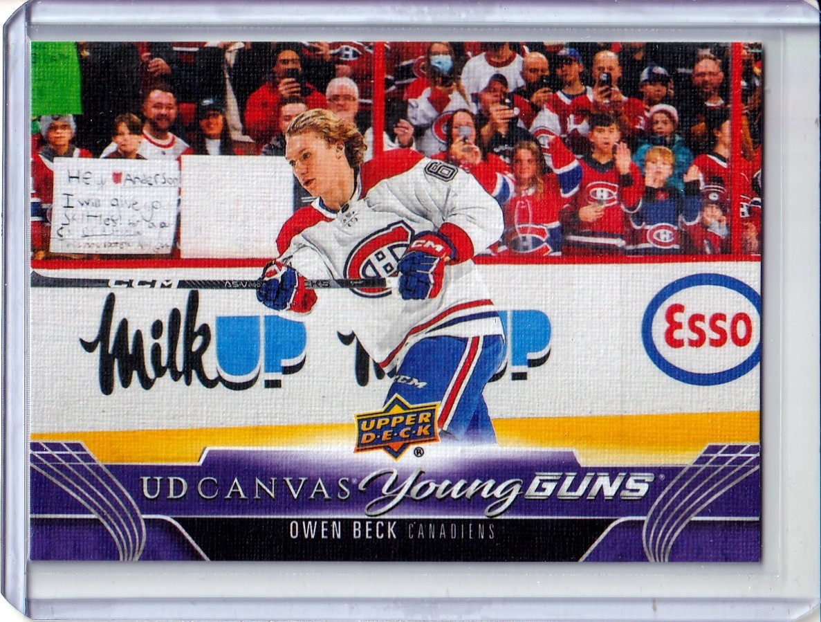 2023-24 Upper Deck Young Guns UD Canvas #C102 Owen Beck RC - Montreal Canadiens