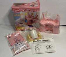 Vintage 1993  Playskool Dollhouse Pretty Morning Vanity Set  W/ Box Nos Unused