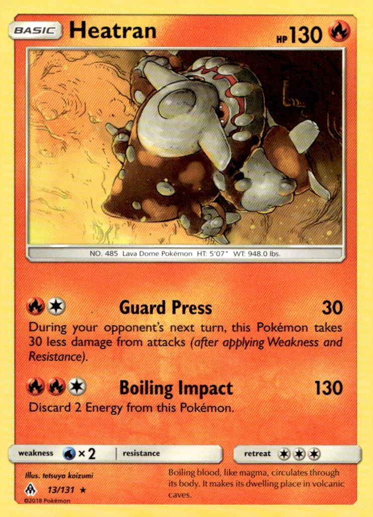 Heatran 13/131 Rare Forbidden Light Pokemon Near Mint