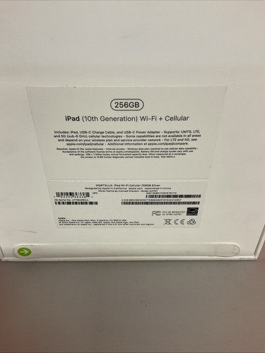 Apple iPad (10th Gen) A2757 256 GB, Wi-Fi + Cellular 5G, 10.9 in - Silver - Afbeelding 5 van 5