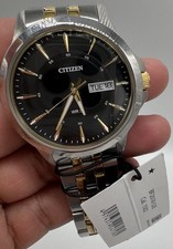Citizen BF2018-52E Stainless Steel Quartz Analog Black Dial Day Date Men's Watch