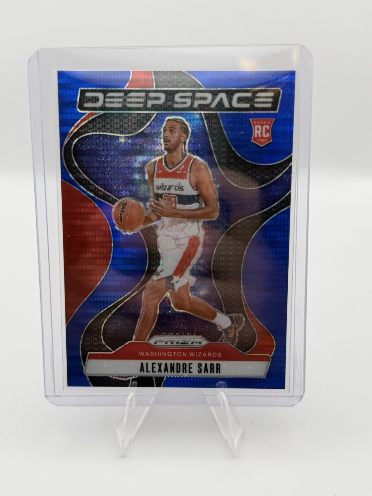 2024-25 Panini Prizm - Deep Space Alexandre Sarr #9 Blue Pulsar Prizm /99 (RC)