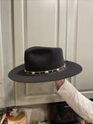 Black Rodeo King 4x Beaver Cowboy Hat size 6 7/8 leather Hatband with Conchos — photo 2
