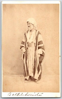CDV 1870 Palästina Mann aus Bethlehem Bethlehem gebürtig altes Foto Levant Foto