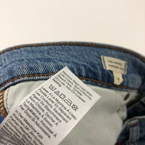Madewell The Perfect Vintage Jean 32 (Fits 35W 28L) High Rise Raw Hem Cut Off - Picture 11 of 11