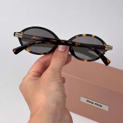 Miu Miu REGARD Women Sunglasses Havana Grey Mirror Silver MU04ZSF VAU07F REGARD Miu Miu Women Sunglasses Havana Grey Mirror Silver MU04ZSF  main image 4