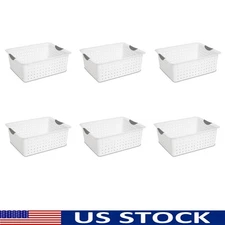 Large Ultra Storage Baskets W/ Handles Home Kitchen Organization 6 Pack New