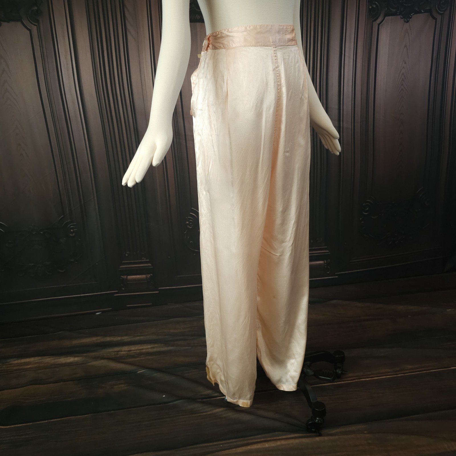 Antique Vintage 1930s Silk Pink Lingerie Beach Pa… - image 5