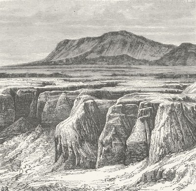 NEVADA. Sierra von Baza um 1885 altes antikes Vintage Druckbild