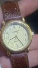 Timex Carriage Watch With Brown Leather Band 