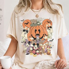 Disney Halloween Pumpkin Mickey  Friends T Shirt Unisex 1