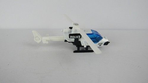 1997 Matchbox MB46 Mission Helicopter White Body Police Tampo Diecast 1/64 Boxed - Picture 4 of 7