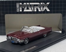 Modellino in resina Cadillac DeVille Cabrio JDH 1970 rosso 1:43 Matrix MX20301-172