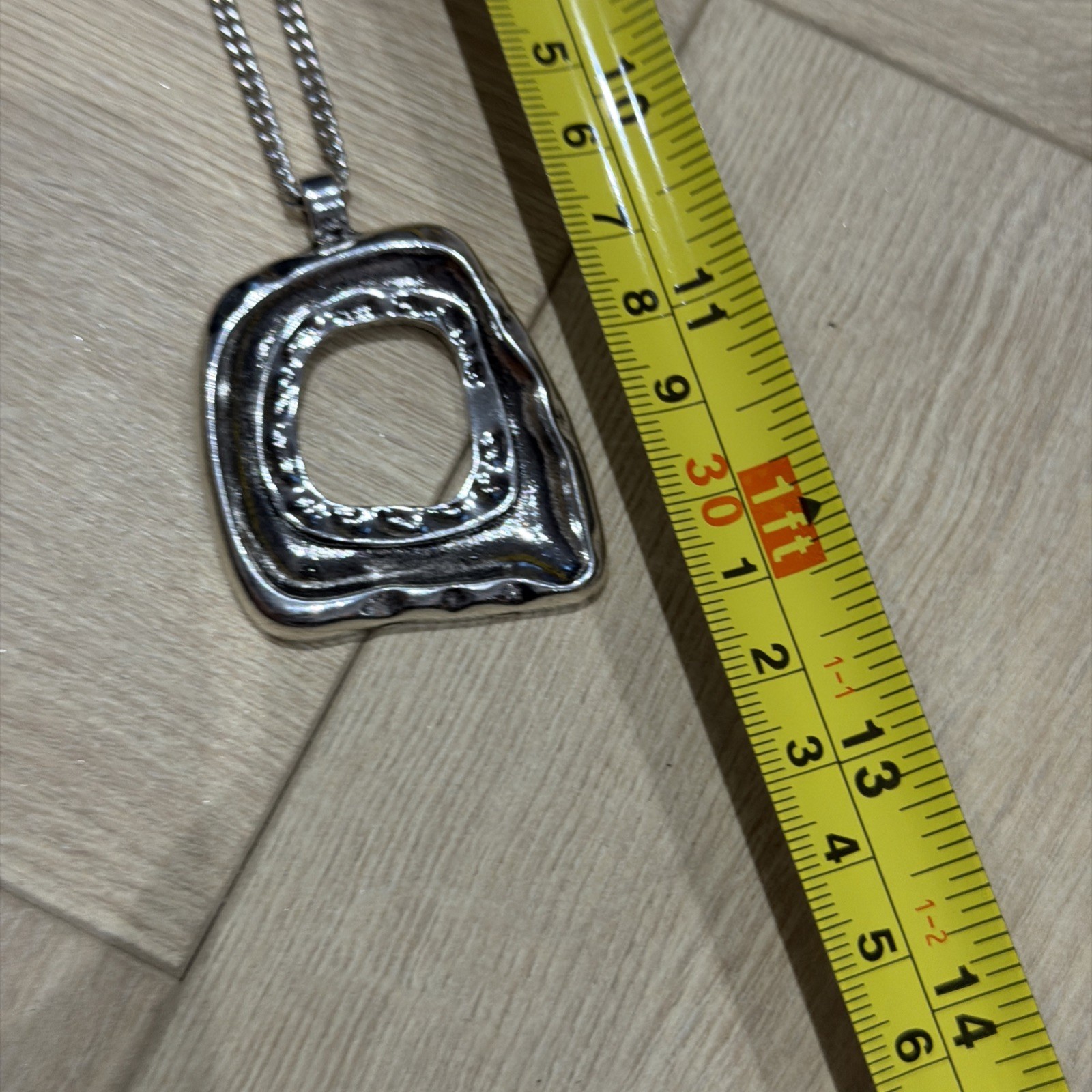 Silver  tone statement minimalist boho bohemian retro gorgeous chunky necklace image 7