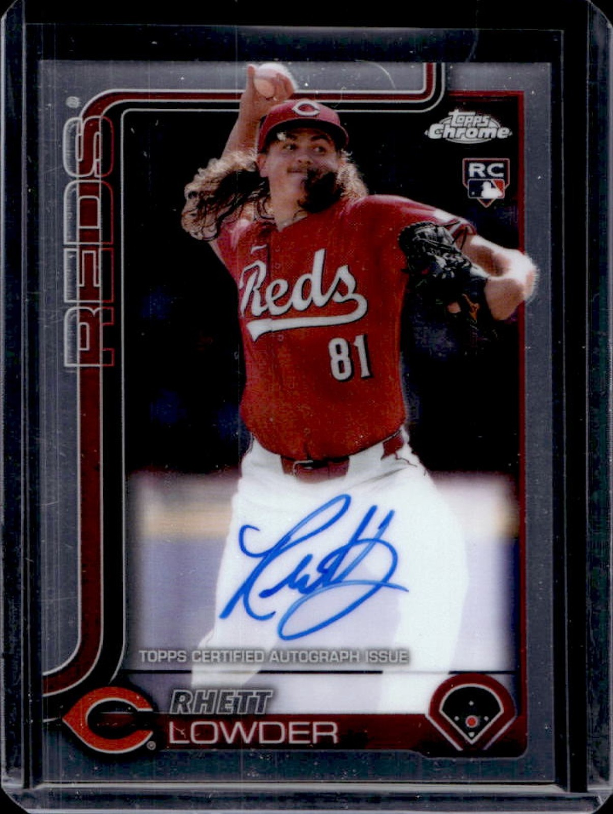2025 Topps Chrome Rhett Lowder Auto Autograph RC #RA-RL Reds Rookie