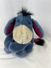 Disney Winnie the Pooh Eeyore Plush Blue Detachable Tail 8 Inch Vintage 90's