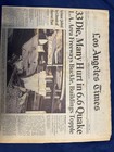 Los Angeles Times Tuesday, January 18, 1994 Earthquake — photo 1