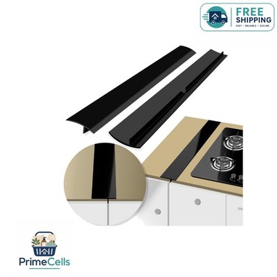 21-Inch Silicone Stove Gap Filler - Heat Resistant & Easy Clean Black Cover