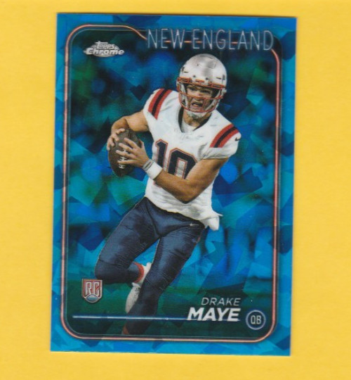 Drake Maye 2024 Topps Chrome Sapphire Super Short Print Rookie card #203 ! Sharp