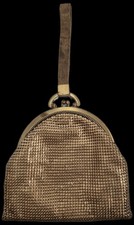 Vintage Whiting and Davis Gold Mesh Wristlet Purse