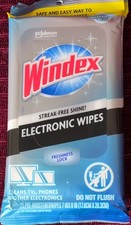 2 pack Windex Electronic Cleaning Wipes 25 Pre-Moistened Anti-Static Cloths